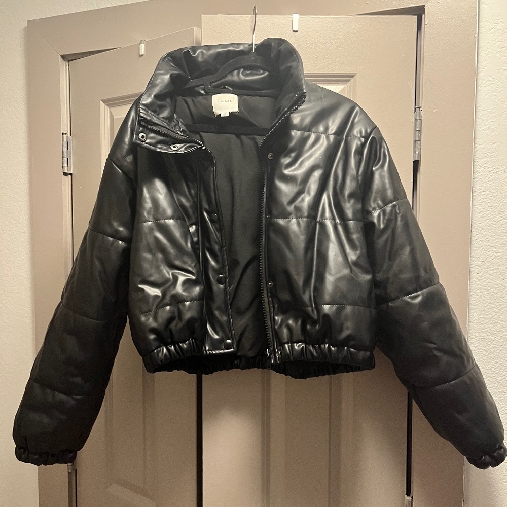 Leather Puffer Jacket